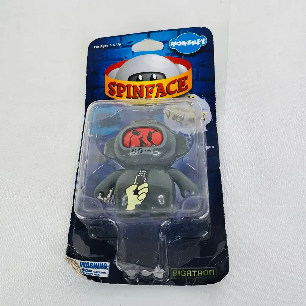5 for $25| Bigatron Monskey Spin Face Gray Monster Keychain‎ Urban Figure 2.5
